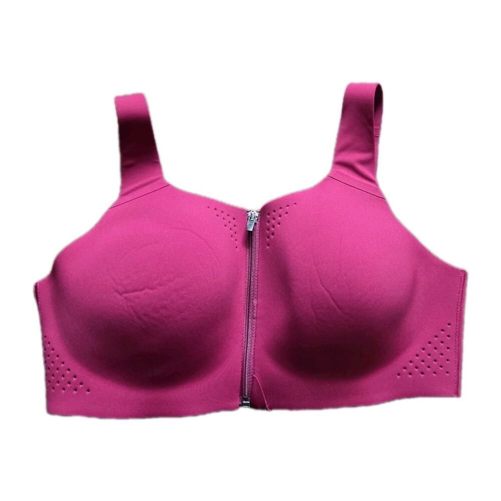 Victoria's Secret Featherweight Max Front-Close Sports Bra Campari Red 38D - Picture 3 of 9